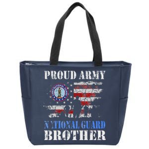 Proud Army National Guard Brother Veterans Day Gift Zip Tote Bag