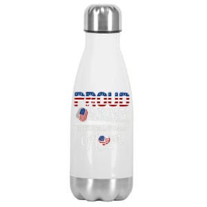 Proud Army National Guard Mom Mothers Day Usa Memorial Day Gift Stainless Steel Insulated Water Bottle