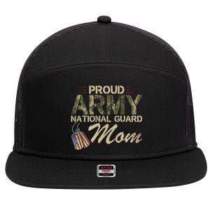 Proud Army National Guard Mom Mothers Day 7 Panel Mesh Trucker Snapback Hat