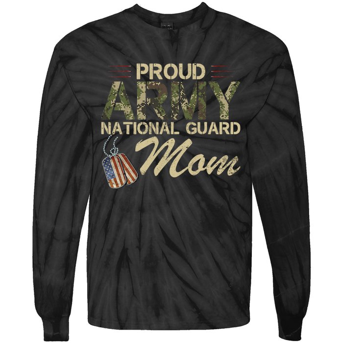 Proud Army National Guard Mom Mothers Day Tie-Dye Long Sleeve Shirt