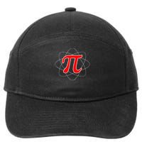 Pi Atom National Pi Day Funny Pi Symbol Math Lover 7-Panel Snapback Hat