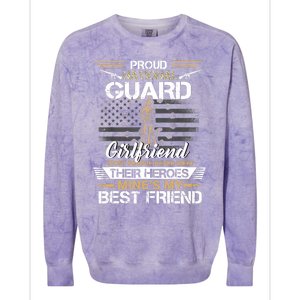 Proud Army National Guard Girlfriend Flag U.S Military Colorblast Crewneck Sweatshirt