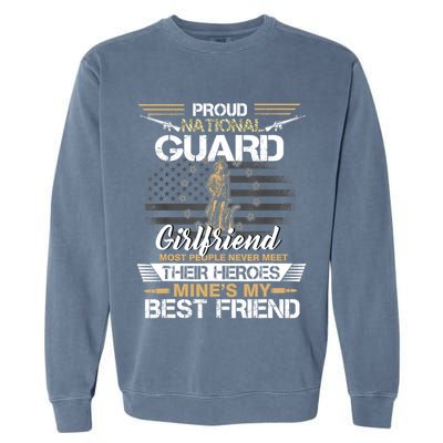 Proud Army National Guard Girlfriend Flag U.S Military Garment-Dyed Sweatshirt