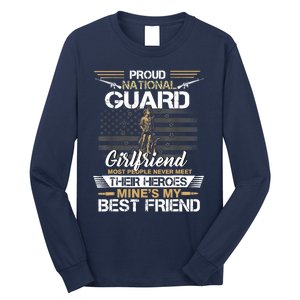 Proud Army National Guard Girlfriend Flag U.S Military Long Sleeve Shirt