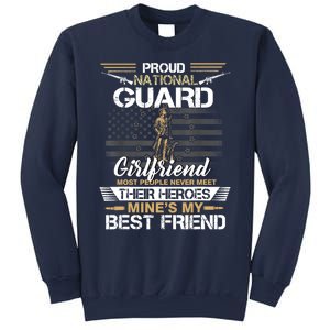 Proud Army National Guard Girlfriend Flag U.S Military Sweatshirt