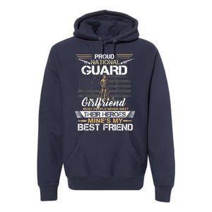 Proud Army National Guard Girlfriend Flag U.S Military Premium Hoodie