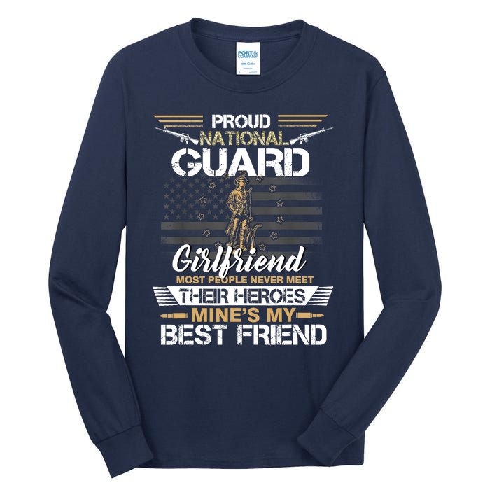 Proud Army National Guard Girlfriend Flag U.S Military Tall Long Sleeve T-Shirt