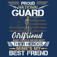 Proud Army National Guard Girlfriend Flag U.S Military Cooling Performance Long Sleeve Crew