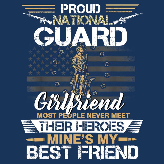 Proud Army National Guard Girlfriend Flag U.S Military Cooling Performance Long Sleeve Crew