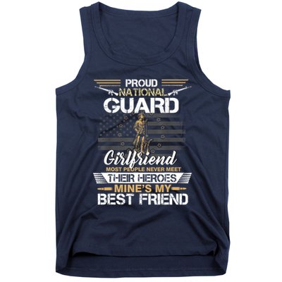 Proud Army National Guard Girlfriend Flag U.S Military Tank Top
