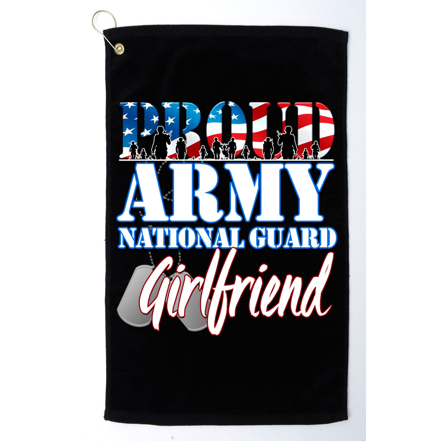 Proud Army National Guard Friend Usa Military Gift Golf Towel