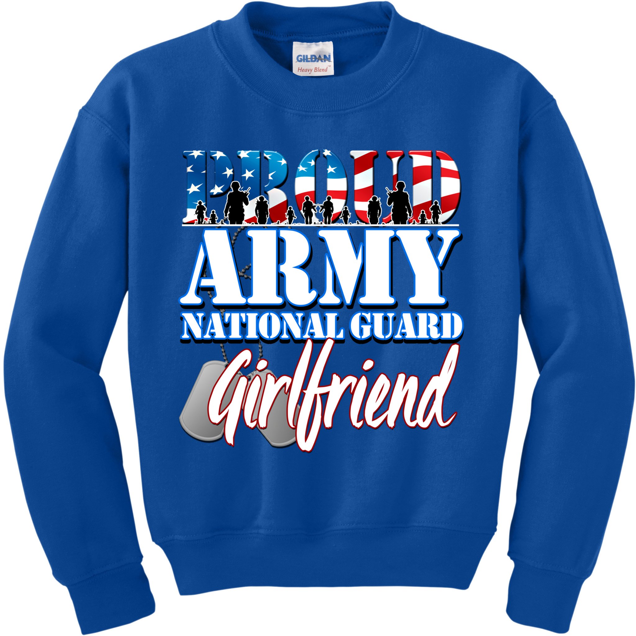 Proud Army National Guard Friend Usa Military Gift Kids Sweatshirt