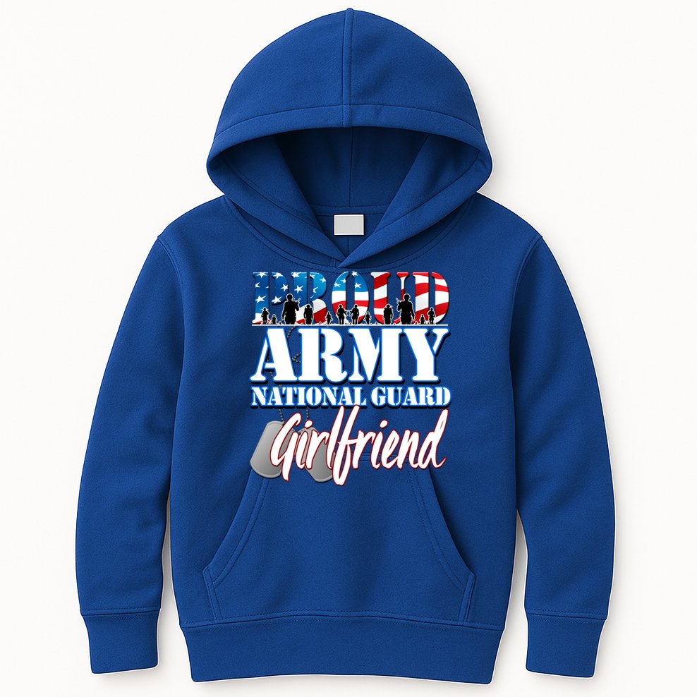 Proud Army National Guard Friend Usa Military Gift Kids Hoodie