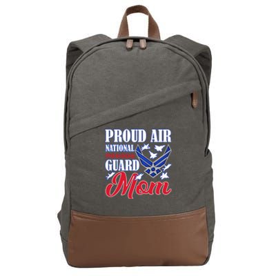 Proud Air National Guard Mom Gift Air Force Mothers Day Funny Gift Cotton Canvas Backpack