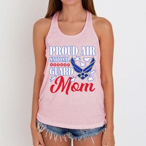 Proud Air National Guard Mom Gift Air Force Mothers Day Funny Gift Women's Knotted Racerback Tank