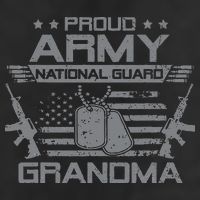 Proud Army National Guard Grandma With American Flag Cool Comfort Performance Bucket Hat