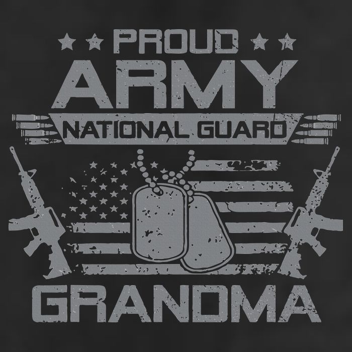 Proud Army National Guard Grandma With American Flag Cool Comfort Performance Bucket Hat
