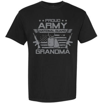 Proud Army National Guard Grandma With American Flag Garment-Dyed Heavyweight T-Shirt