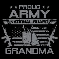 Proud Army National Guard Grandma With American Flag Apron