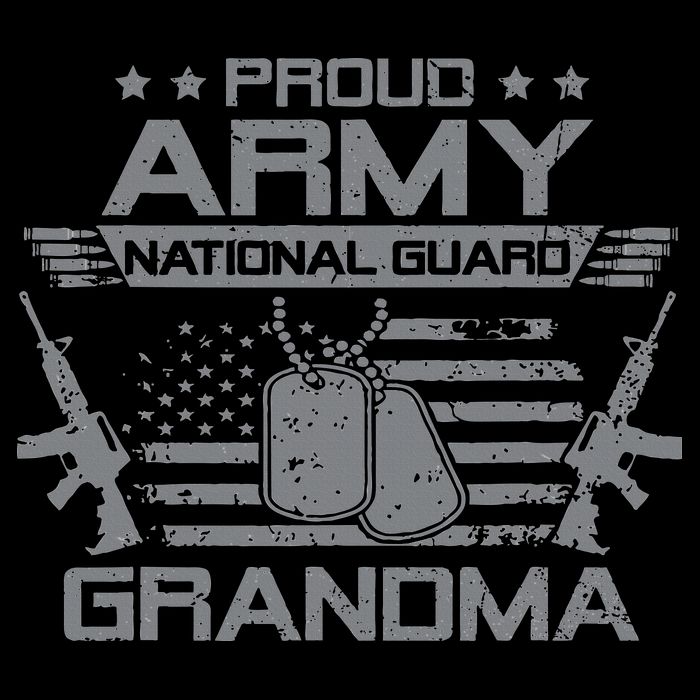 Proud Army National Guard Grandma With American Flag Apron