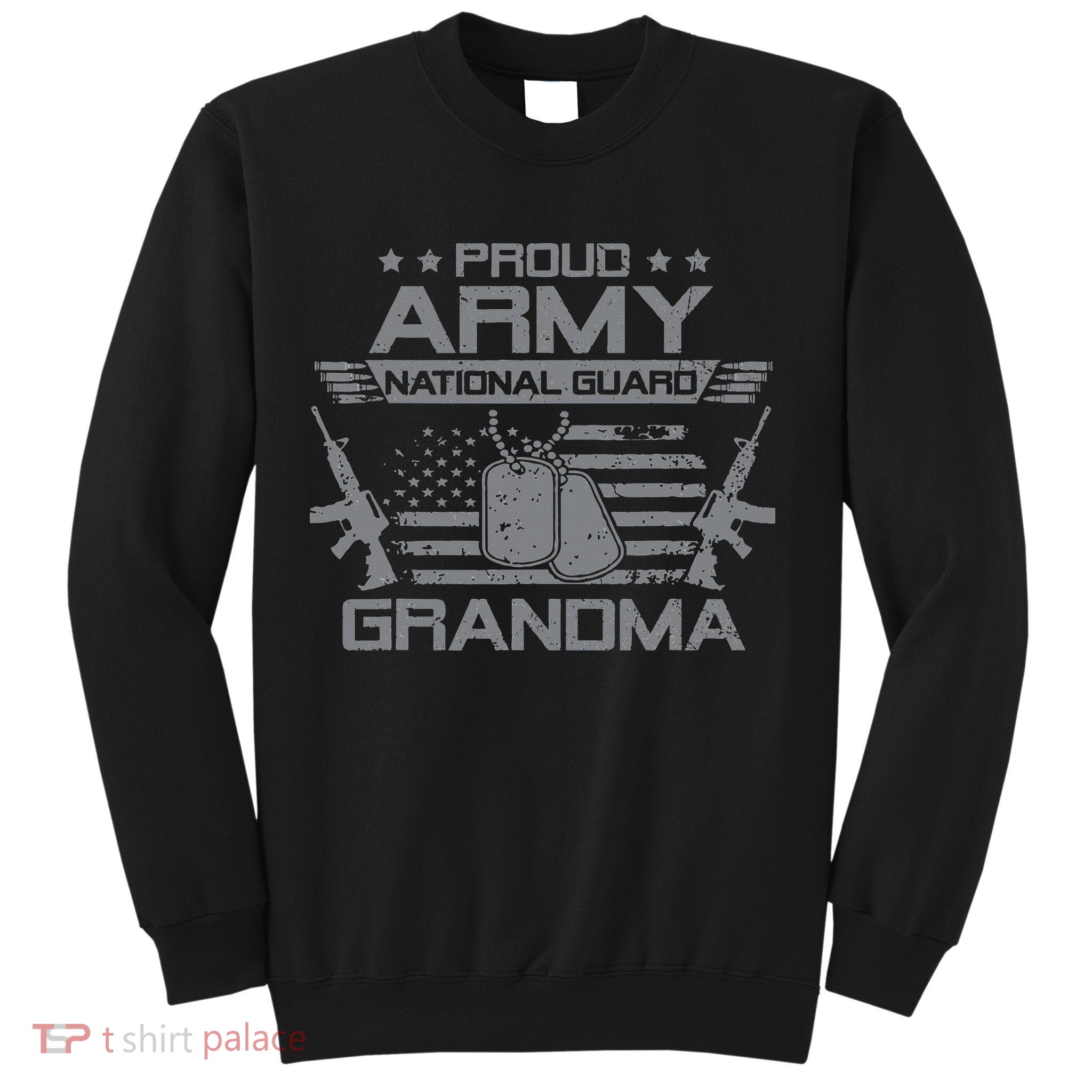 Proud Army National Guard Grandma With American Flag Sweatshirt