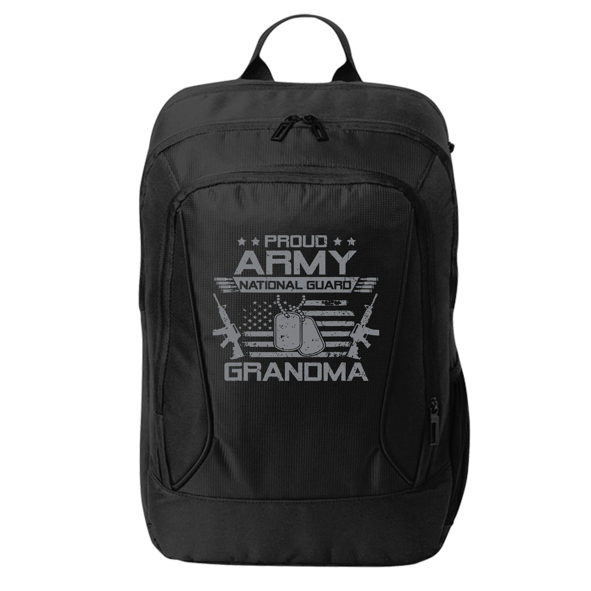 Proud Army National Guard Grandma With American Flag City Backpack