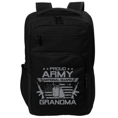 Proud Army National Guard Grandma With American Flag Impact Tech Backpack