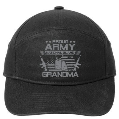 Proud Army National Guard Grandma With American Flag 7-Panel Snapback Hat