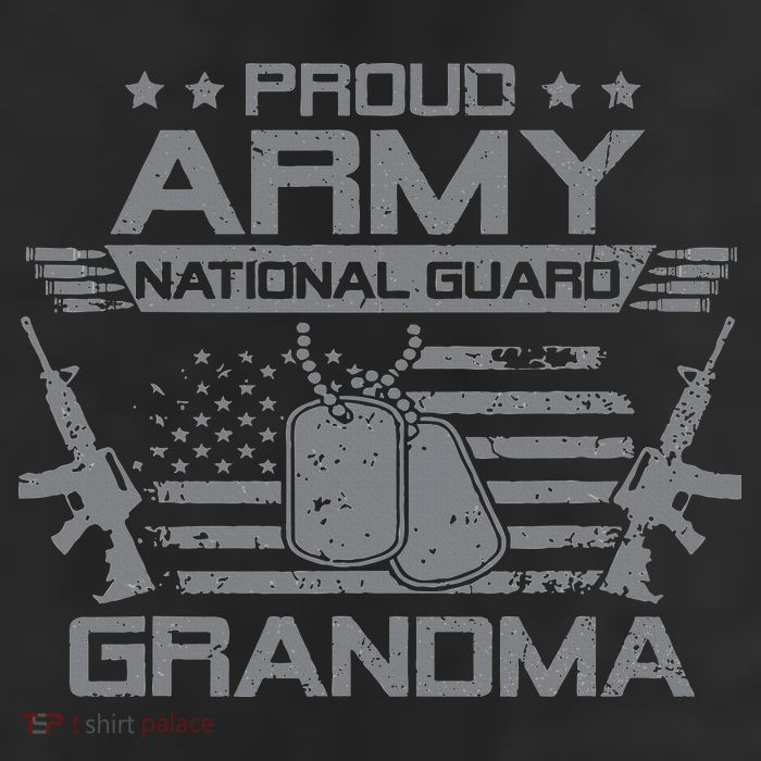 Proud Army National Guard Grandma With American Flag Beanie