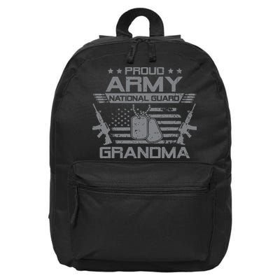 Proud Army National Guard Grandma With American Flag 16 in Basic Backpack