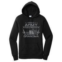 Proud Army National Guard Grandma With American Flag Women's Pullover Hoodie