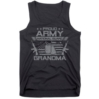 Proud Army National Guard Grandma With American Flag Tank Top
