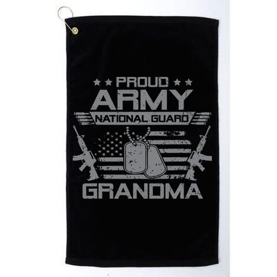 Proud Army National Guard Grandma With American Flag Golf Towel