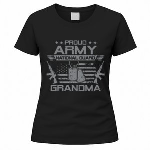 Proud Army National Guard Grandma With American Flag Women's T-Shirt