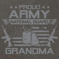 Proud Army National Guard Grandma With American Flag Cotton Canvas Backpack