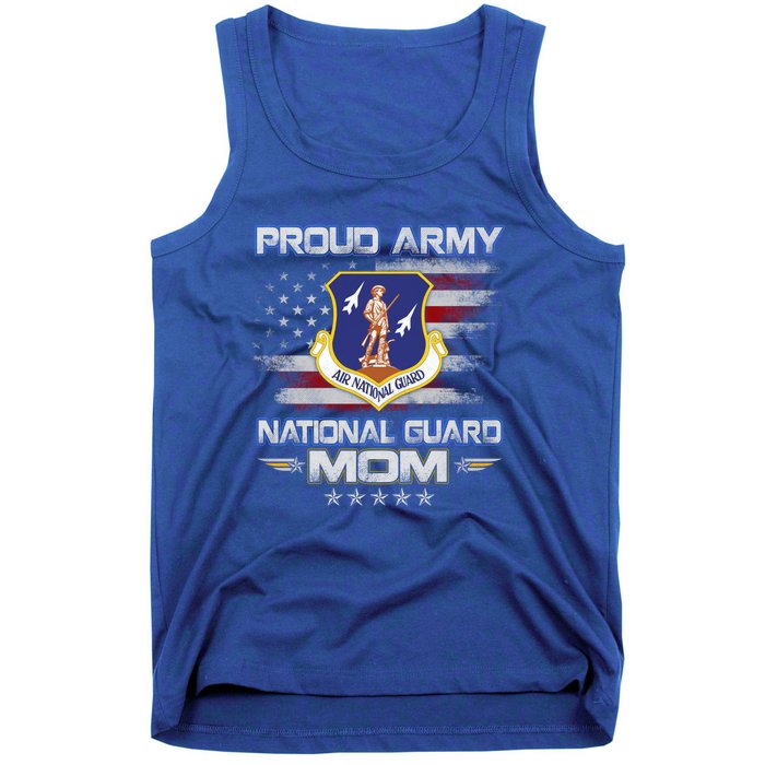 Proud Army National Guard Mom Veteran Flag Military Vintage Gift Tank Top