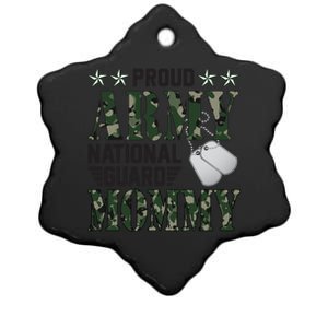 Proud Army National Guard Mom Military Family Veteran Cute Gift Ceramic Star Ornament