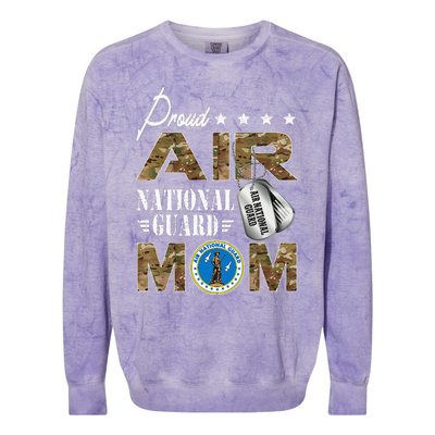 Proud Air National Guard Mom Air National Guard Mom Colorblast Crewneck Sweatshirt