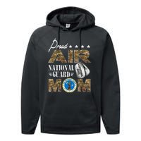 Proud Air National Guard Mom Air National Guard Mom Performance Fleece Hoodie