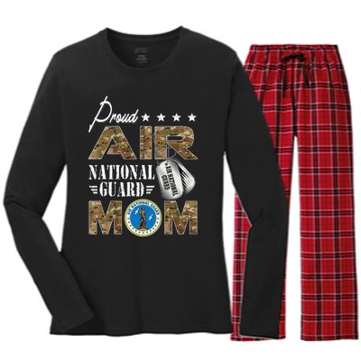 Proud Air National Guard Mom Air National Guard Mom Women's Long Sleeve Flannel Pajama Set 