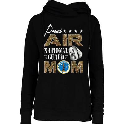 Proud Air National Guard Mom Air National Guard Mom Womens Funnel Neck Pullover Hood