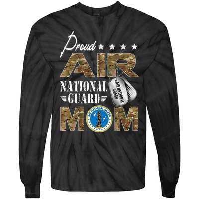 Proud Air National Guard Mom Air National Guard Mom Tie-Dye Long Sleeve Shirt