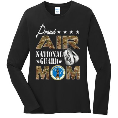 Proud Air National Guard Mom Air National Guard Mom Ladies Long Sleeve Shirt