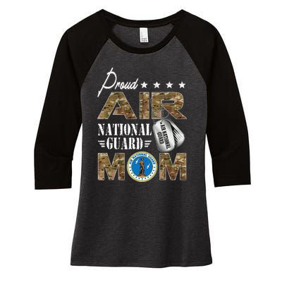 Proud Air National Guard Mom Air National Guard Mom Women's Tri-Blend 3/4-Sleeve Raglan Shirt