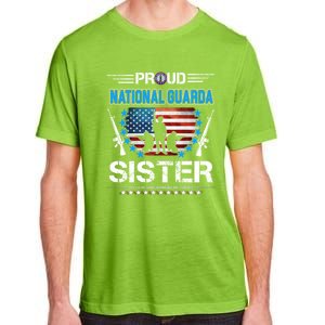 Proud Army National Guard Sister Veteran Us Flag Patriotic Cool Gift Adult ChromaSoft Performance T-Shirt