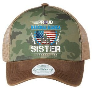 Proud Army National Guard Sister Veteran Us Flag Patriotic Cool Gift Legacy Tie Dye Trucker Hat