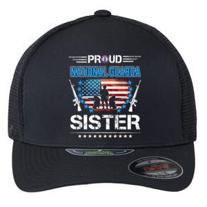 Proud Army National Guard Sister Veteran Us Flag Patriotic Cool Gift Flexfit Unipanel Trucker Cap