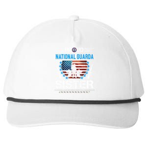 Proud Army National Guard Sister Veteran Us Flag Patriotic Cool Gift Snapback Five-Panel Rope Hat