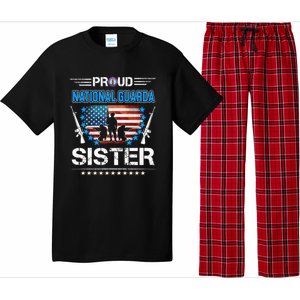 Proud Army National Guard Sister Veteran Us Flag Patriotic Cool Gift Pajama Set