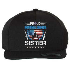 Proud Army National Guard Sister Veteran Us Flag Patriotic Cool Gift Wool Snapback Cap